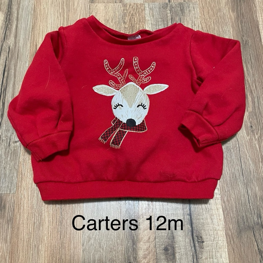 Carters 12m Christmas sweatshirt